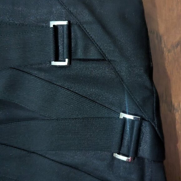 Rock & Republic Rosalie Bandage Buckle Skirt Cynical Black 0 - Picture 7 of 11